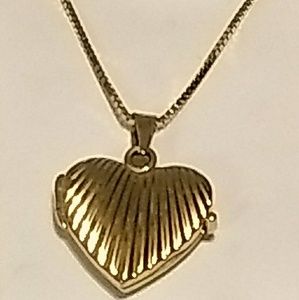 14K gold locket necklace